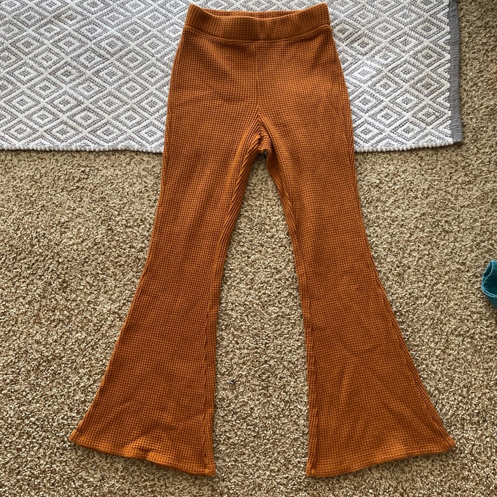 Aerie burnt orange knit pants
